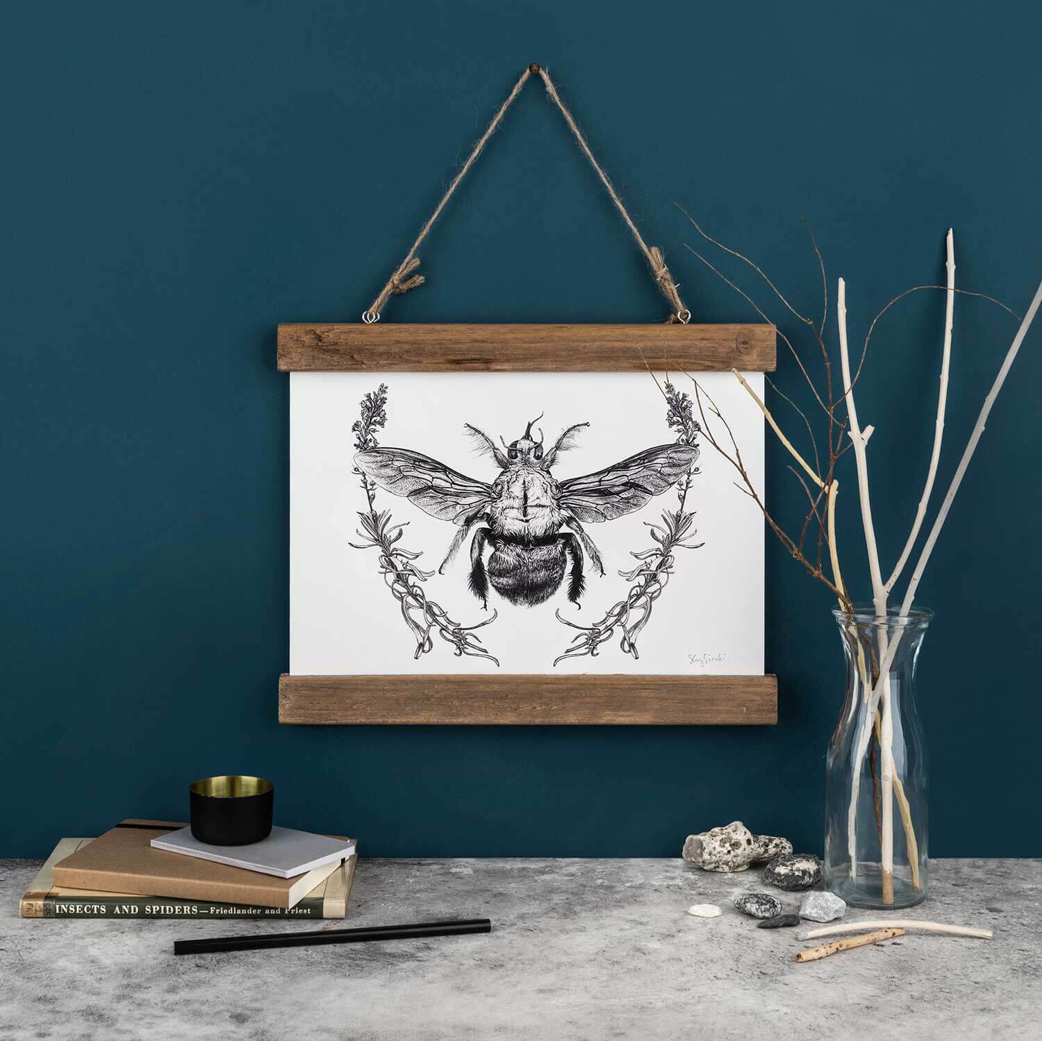 Carpenter-Bee-Art-Print-Sky-Siouki