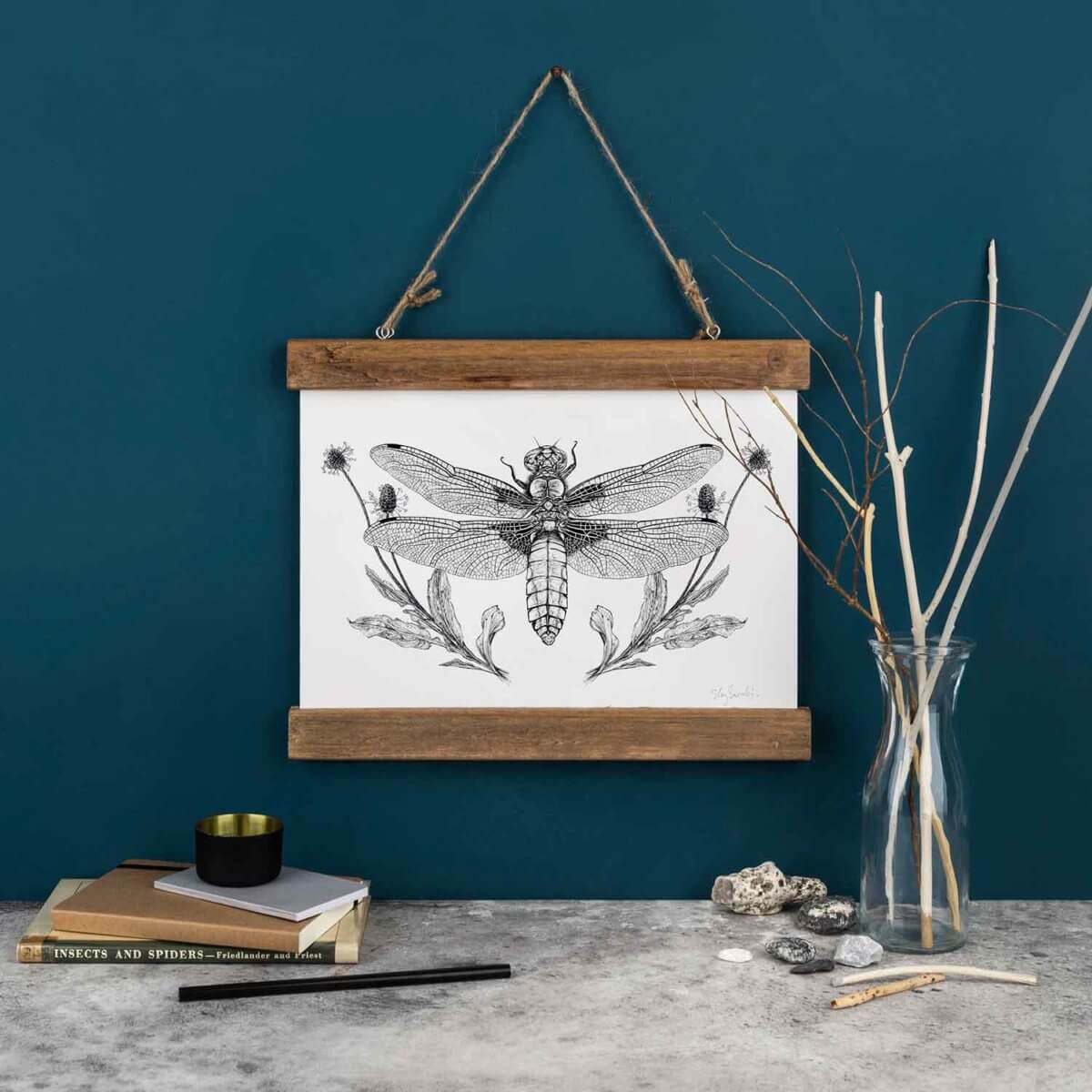 Broad-Bodied-Chaser-Dragonfly-Art-Print-Sky-Siouki