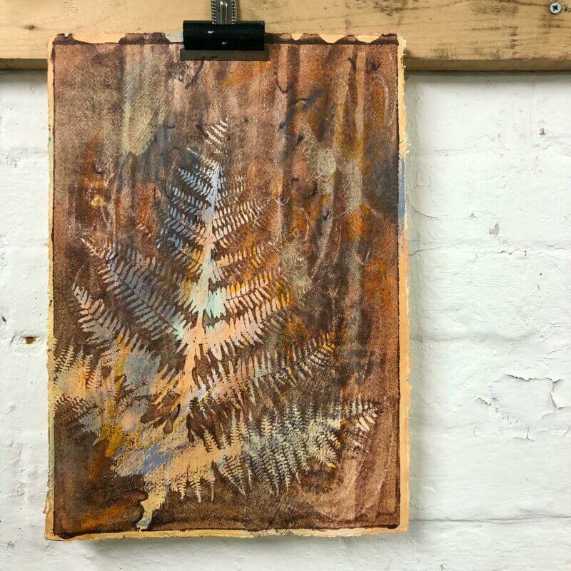 Autumn-Fern-Monoprint-Hung-Sky-Siouki