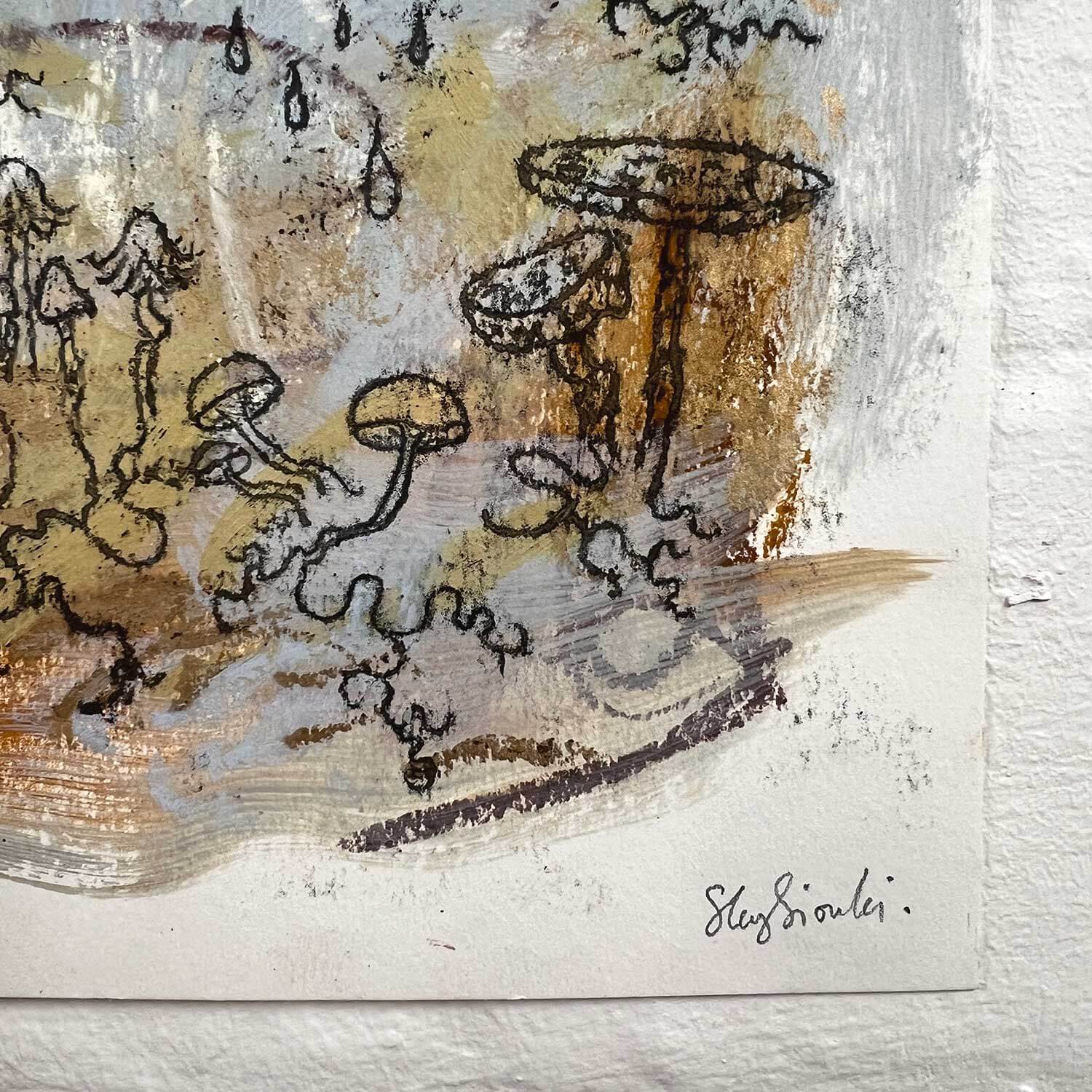 Fungi Healing #3 - Monoprint on Paper