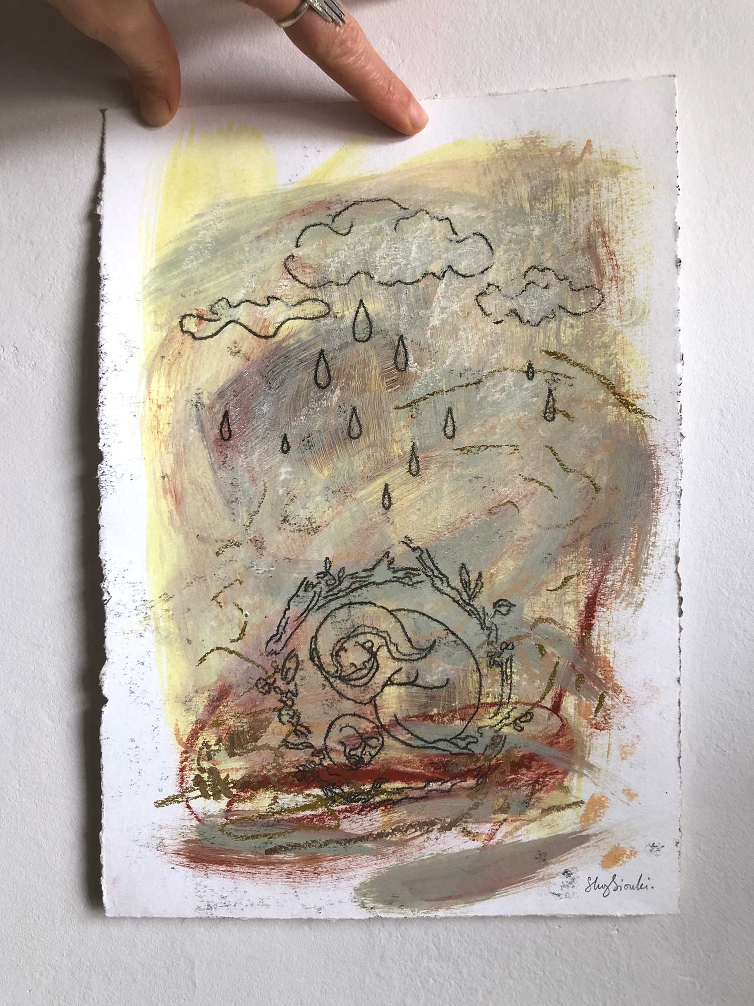 Let It Go #2 - Monoprint on Paper